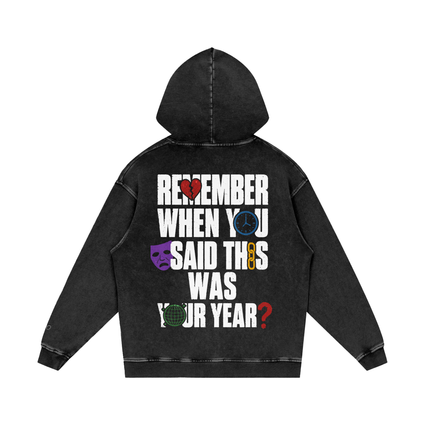 Snow Washed Loose Cotton Hoodie